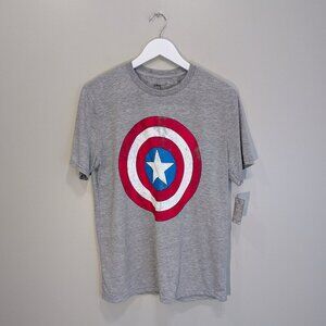 Disney Marvel Captain America Slub Cotton T-Shirt - Size S